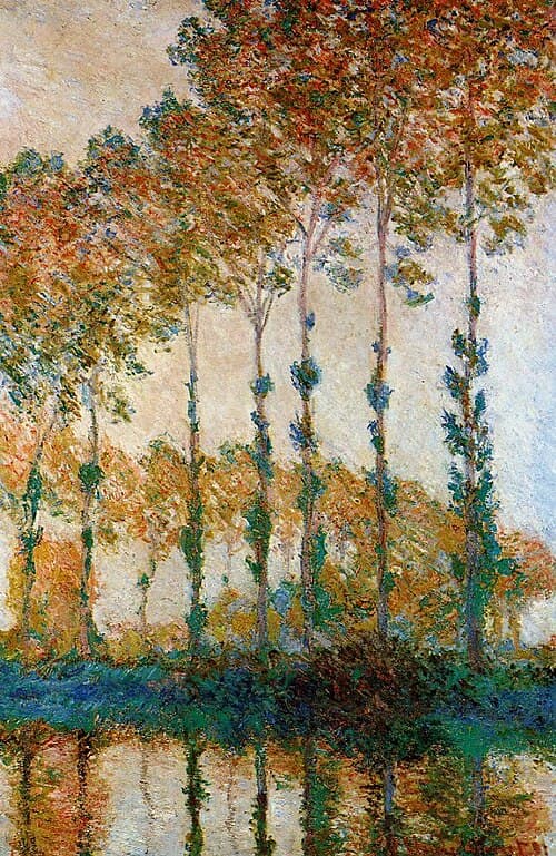 Peupliers au bord de l'Epte, automne