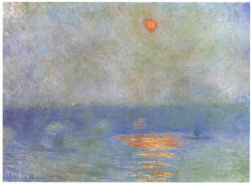 Waterloo Bridge: the Sun in a Fog