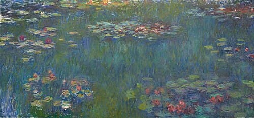 Waterlilies Pond, Green Reflection