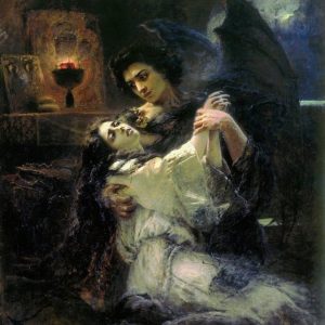 Tamara and Demon - Konstantin Makovsky - 1889 - Serpukhov Historical-Art Museum | Academia Aesthetics