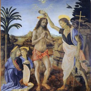 Baptism of Christ - Leonardo da Vinci - 1472–1475 - Italy | Academia Aesthetics