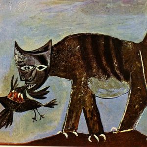 Cat Catching Bird - Pablo Picasso - 1939 - Paris | Academia Aesthetics