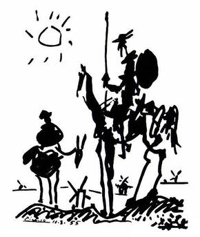 Don Quixote - Pablo Picasso - 1955 - Paris | Academia Aesthetics