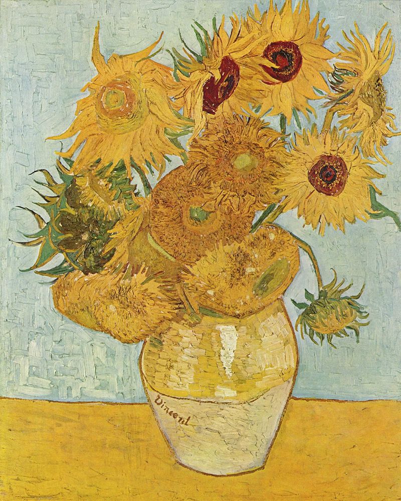 Sunflowers - Vincent Van Gogh - 1888 and 1889 - France | Academia Aesthetics