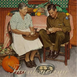 Home for Thanksgiving - Norman Rockwell - 1945 - USA | Thanksgiving and the History of Black Friday | Academia Aesthetics