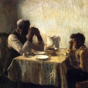 The Thankful Poor - Henry Ossawa Tanner - 1894 - USA | Thanksgiving and the History of Black Friday | Academia Aesthetics