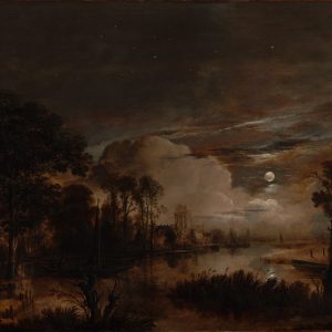 A Dutch painter of the Baroque period, Aernout van der Neer was famous for his nocturnal landscapes and winter scenes, influenced by the Frankenthal School | AcademiaAesthetics.com