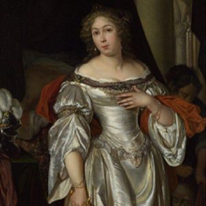 The young woman holds a sword, implying a connection to a darker story. Another figure lowers a severed head into a bag, hinting at a gruesome scene| Academia Aesthetics