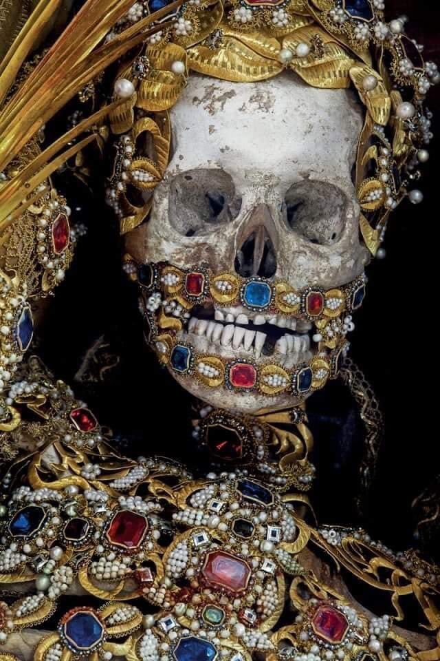 The Bejeweled Skeleton of Saint Albertus is a macabre religious artefact, photographed by Paul Koudounaris, and featured in his book "Heavenly Bodies" | Academia Aesthetics