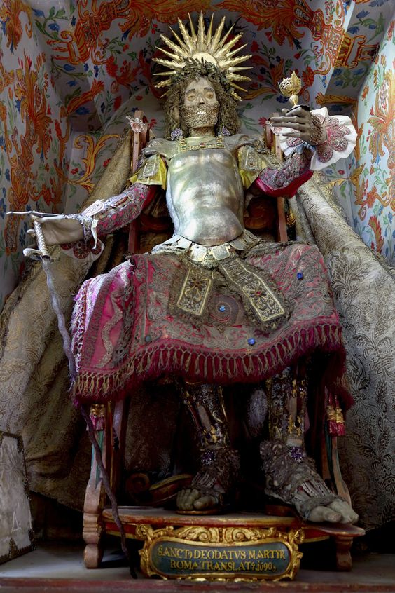 The Bejeweled Skeleton of Saint Deodatus is a macabre religious artefact, photographed by Paul Koudounaris, and featured in his book "Heavenly Bodies" | Academia Aesthetics